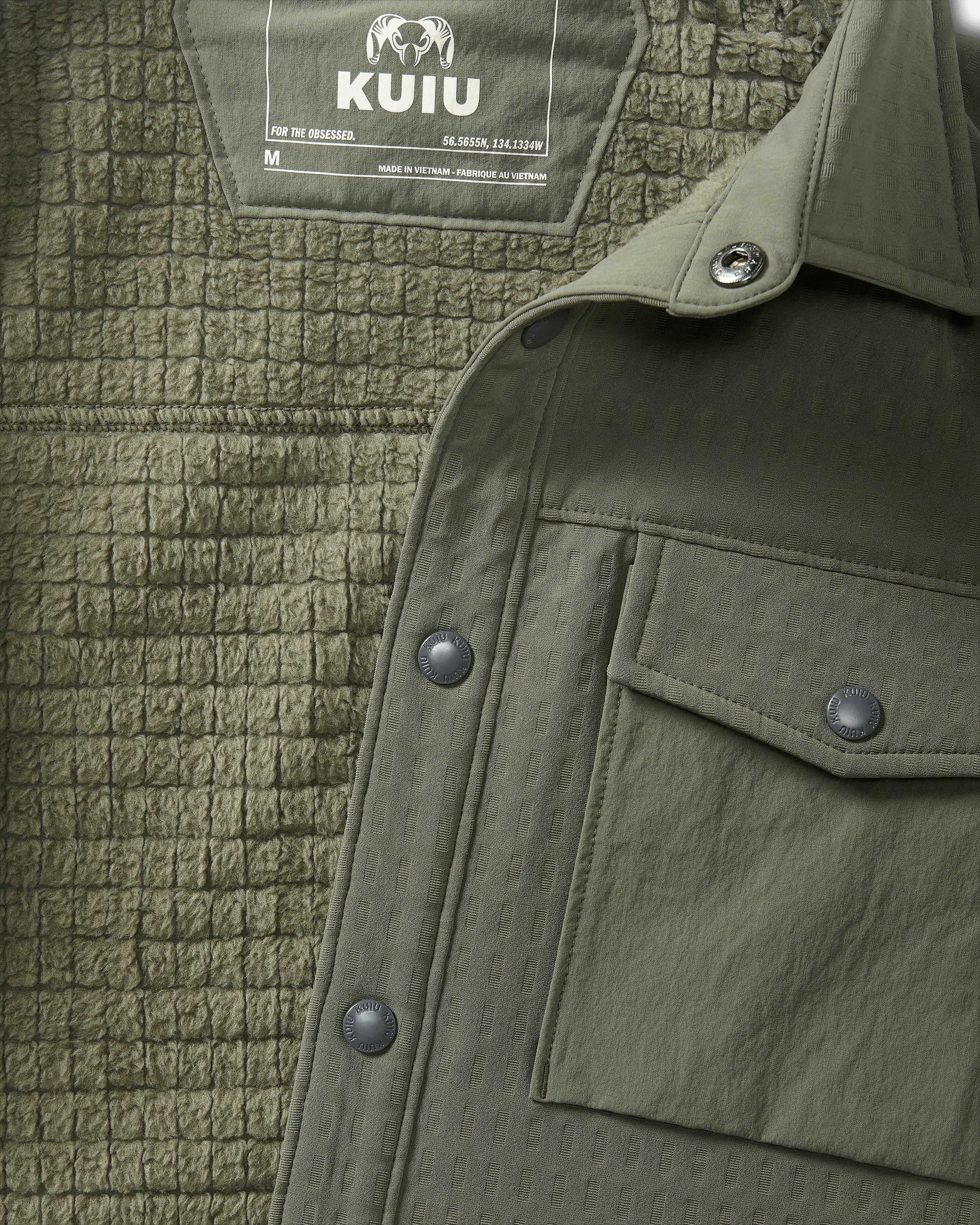 Blockfield Fleece Shirt Jacket | Dark Sage - Image 4
